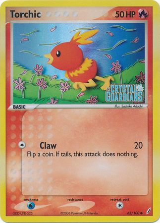 Torchic (65/100) (Stamped) [EX: Crystal Guardians] | Eastridge Sports Cards & Games