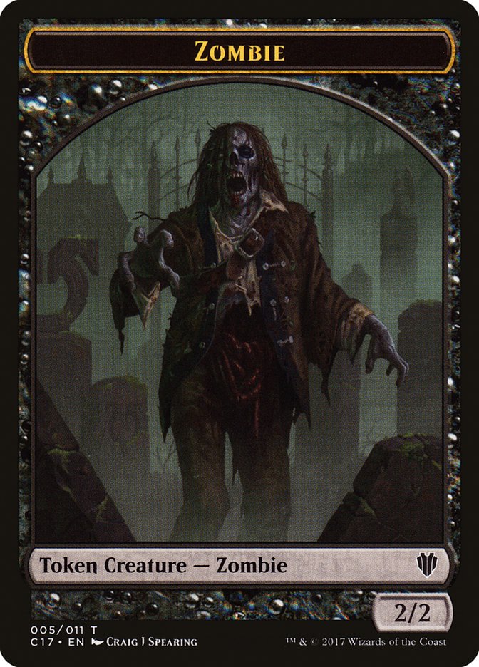 Vampire // Zombie Double-sided Token [Commander 2017 Tokens] | Eastridge Sports Cards & Games