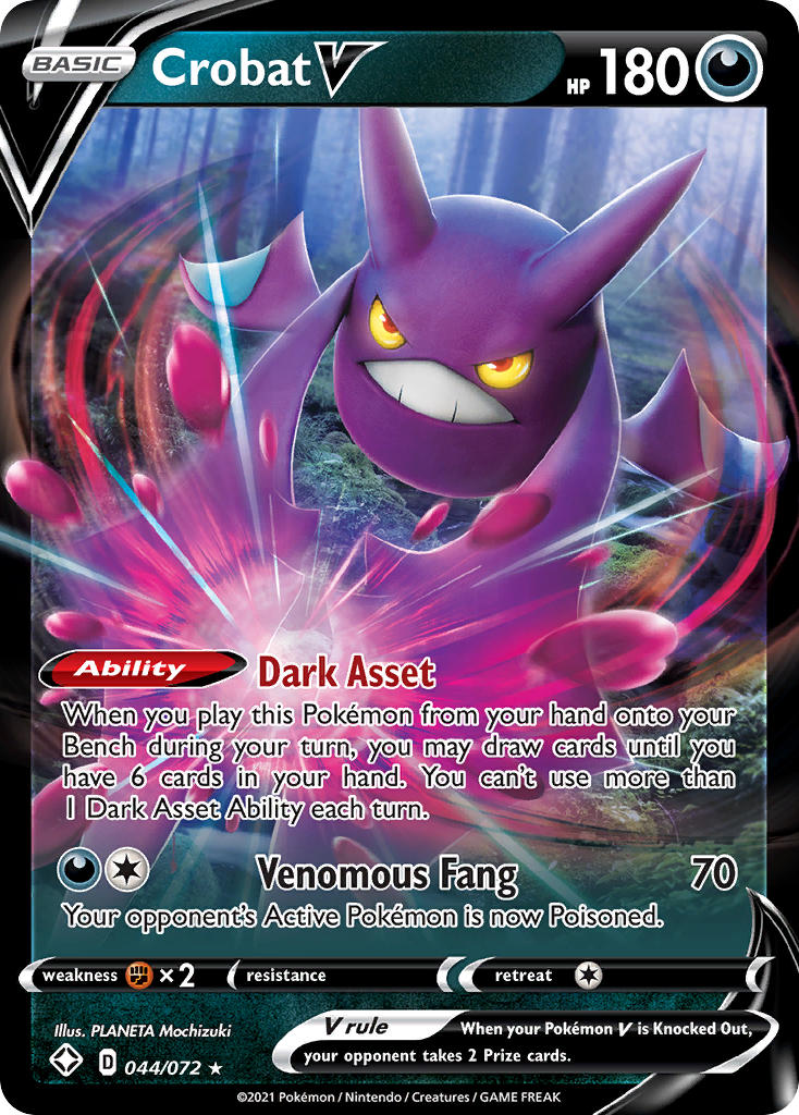 Crobat V (044/072) [Sword & Shield: Shining Fates] | Eastridge Sports Cards & Games