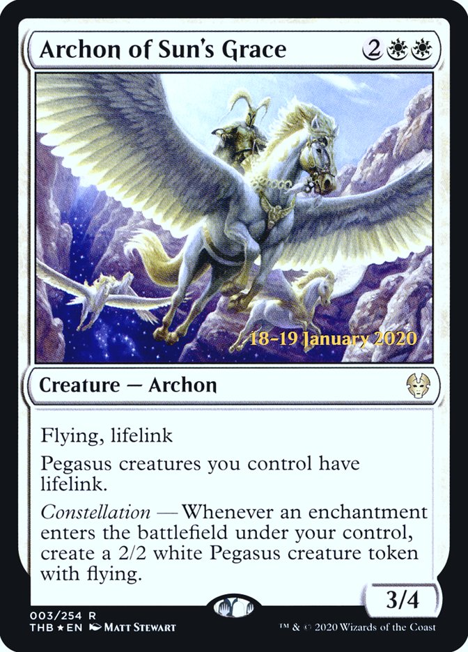 Archon of Sun's Grace [Theros Beyond Death Prerelease Promos] | Eastridge Sports Cards & Games