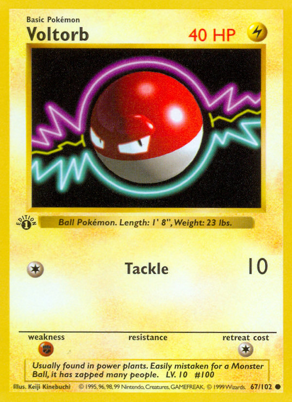 Voltorb (67/102) (Shadowless) [Base Set 1st Edition] | Eastridge Sports Cards & Games