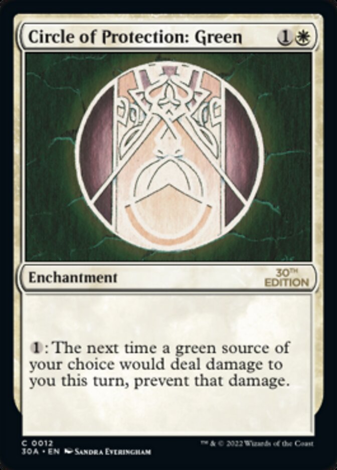 Circle of Protection: Green [30th Anniversary Edition] | Eastridge Sports Cards & Games