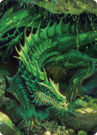 Lurking Green Dragon Art Card [Commander Legends: Battle for Baldur's Gate Art Series] | Eastridge Sports Cards & Games