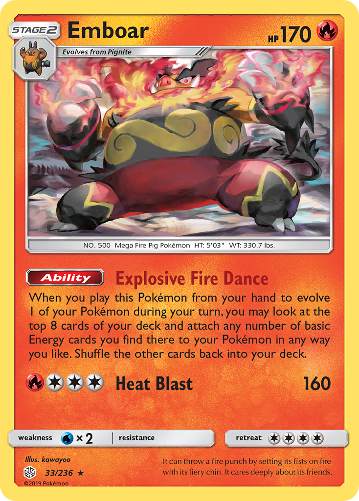 Emboar (33/236) [Sun & Moon: Cosmic Eclipse] | Eastridge Sports Cards & Games