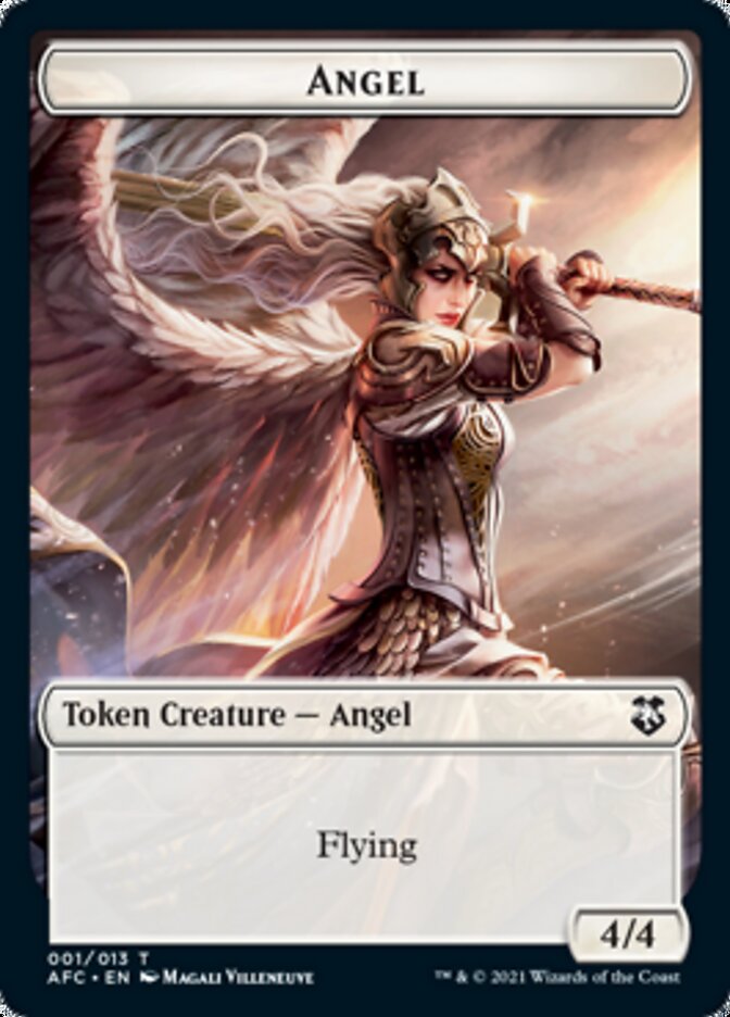 Angel // Saproling Double-sided Token [Dungeons & Dragons: Adventures in the Forgotten Realms Commander Tokens] | Eastridge Sports Cards & Games