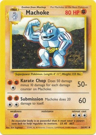 Machoke (34/102) [Base Set Unlimited] | Eastridge Sports Cards & Games