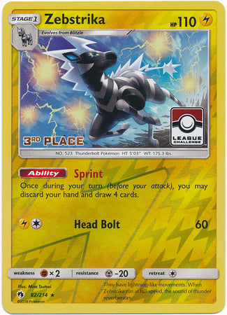Zebstrika (82/214) (League Promo 3rd Place) [Sun & Moon: Lost Thunder] | Eastridge Sports Cards & Games