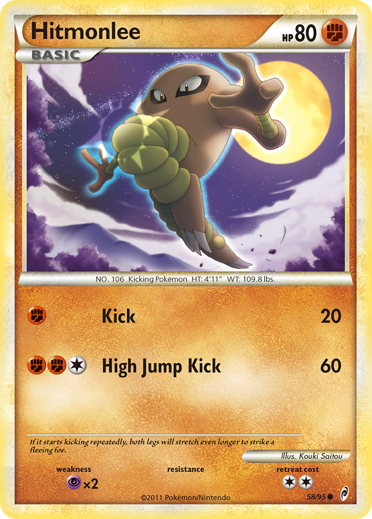 Hitmonlee (58/95) [HeartGold & SoulSilver: Call of Legends] | Eastridge Sports Cards & Games