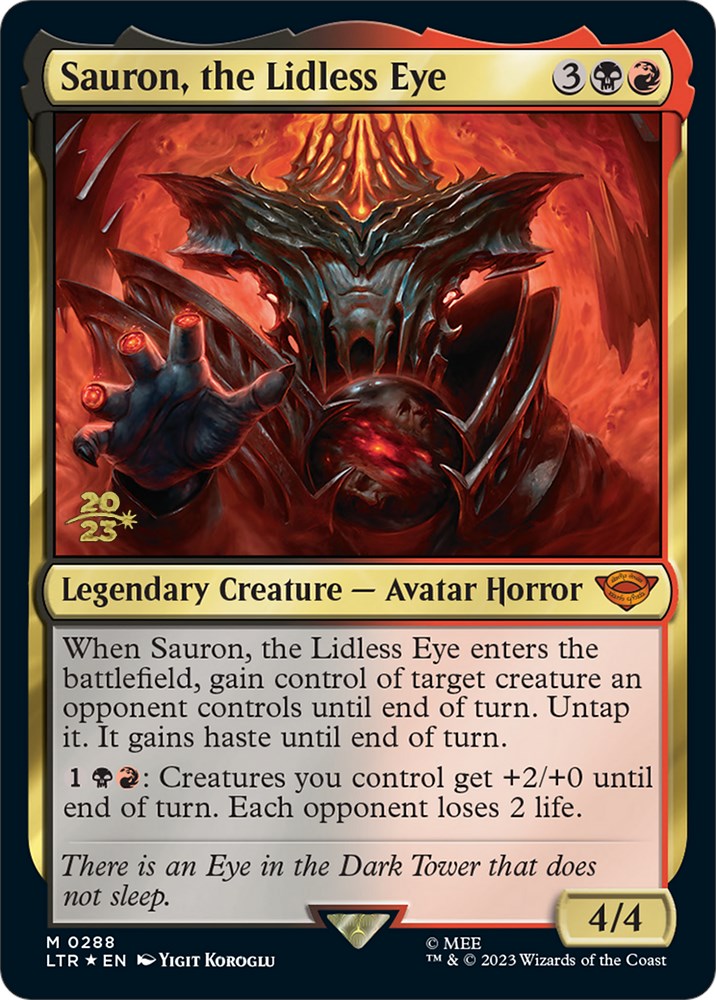 Sauron, the Lidless Eye [The Lord of the Rings: Tales of Middle-Earth Prerelease Promos] | Eastridge Sports Cards & Games