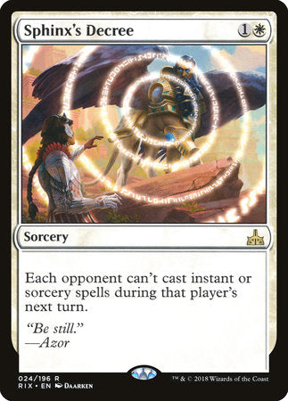 Sphinx's Decree [Rivals of Ixalan] | Eastridge Sports Cards & Games