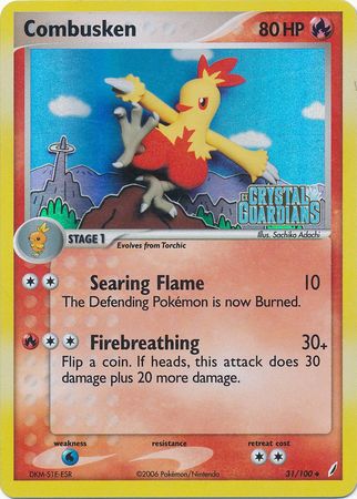 Combusken (31/100) (Stamped) [EX: Crystal Guardians] | Eastridge Sports Cards & Games