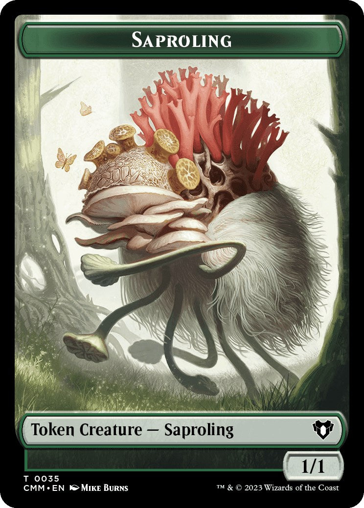 Saproling // Elf Druid Double-Sided Token [Commander Masters Tokens] | Eastridge Sports Cards & Games