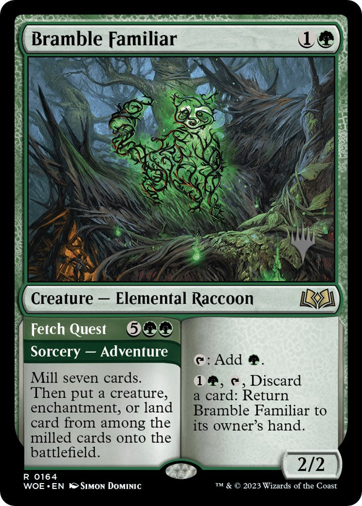 Bramble Familiar // Fetch Quest (Promo Pack) [Wilds of Eldraine Promos] | Eastridge Sports Cards & Games