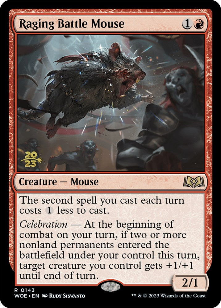 Raging Battle Mouse [Wilds of Eldraine Prerelease Promos] | Eastridge Sports Cards & Games