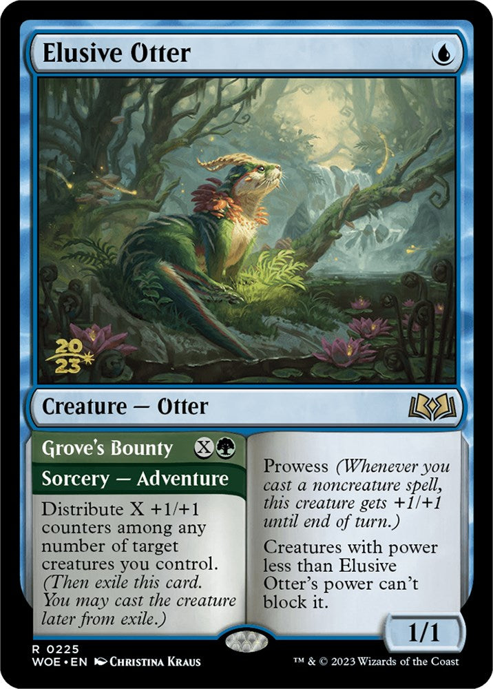 Elusive Otter // Grove's Bounty [Wilds of Eldraine Prerelease Promos] | Eastridge Sports Cards & Games