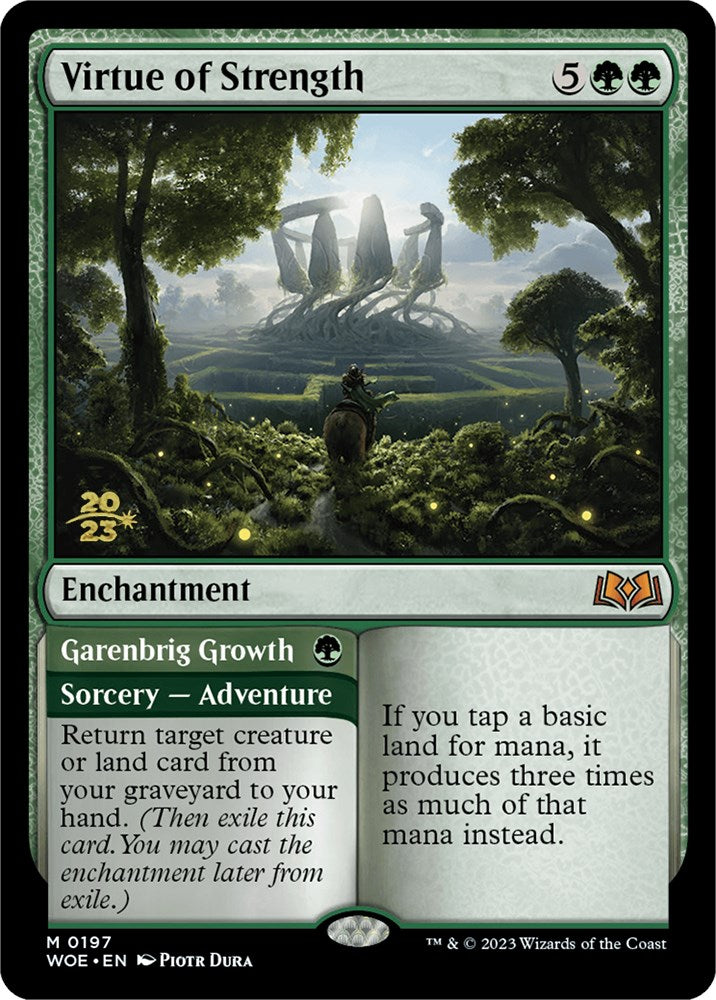 Virtue of Strength // Garenbrig Growth [Wilds of Eldraine Prerelease Promos] | Eastridge Sports Cards & Games