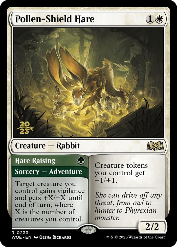 Pollen-Shield Hare // Hare Raising (Promo Pack) [Wilds of Eldraine Promos] | Eastridge Sports Cards & Games