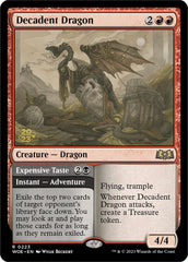 Decadent Dragon // Expensive Taste [Wilds of Eldraine Prerelease Promos] | Eastridge Sports Cards & Games