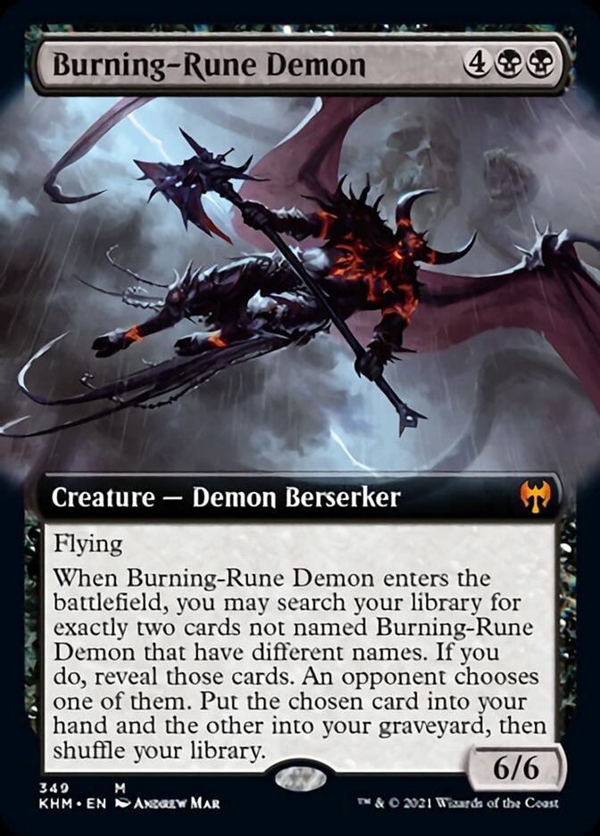 Burning-Rune Demon (Extended Art) [Kaldheim] | Eastridge Sports Cards & Games