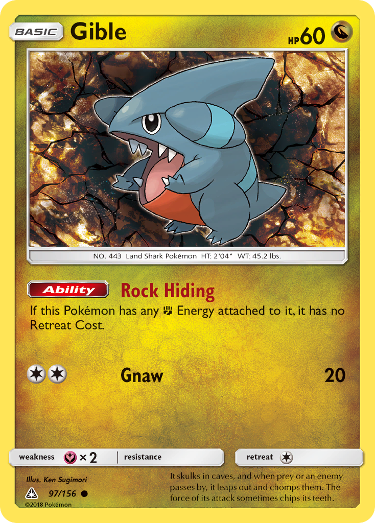 Gible (97/156) [Sun & Moon: Ultra Prism] | Eastridge Sports Cards & Games
