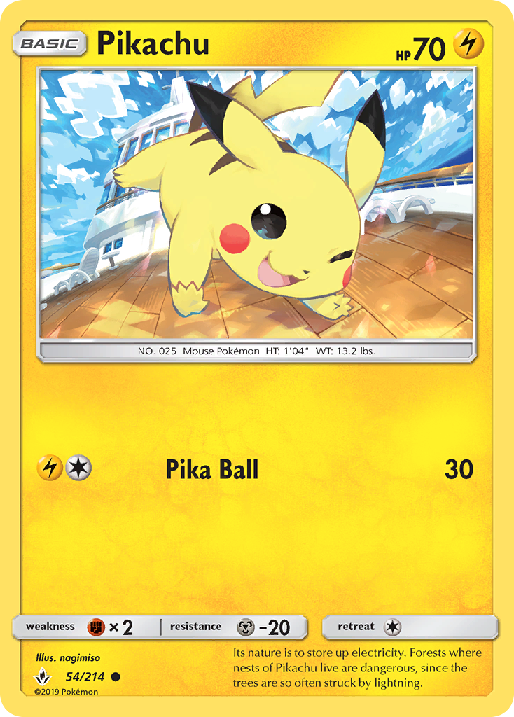 Pikachu (54/214) [Sun & Moon: Unbroken Bonds] | Eastridge Sports Cards & Games