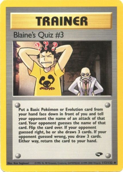 Blaine's Quiz #3 (112/132) [Gym Challenge Unlimited] | Eastridge Sports Cards & Games