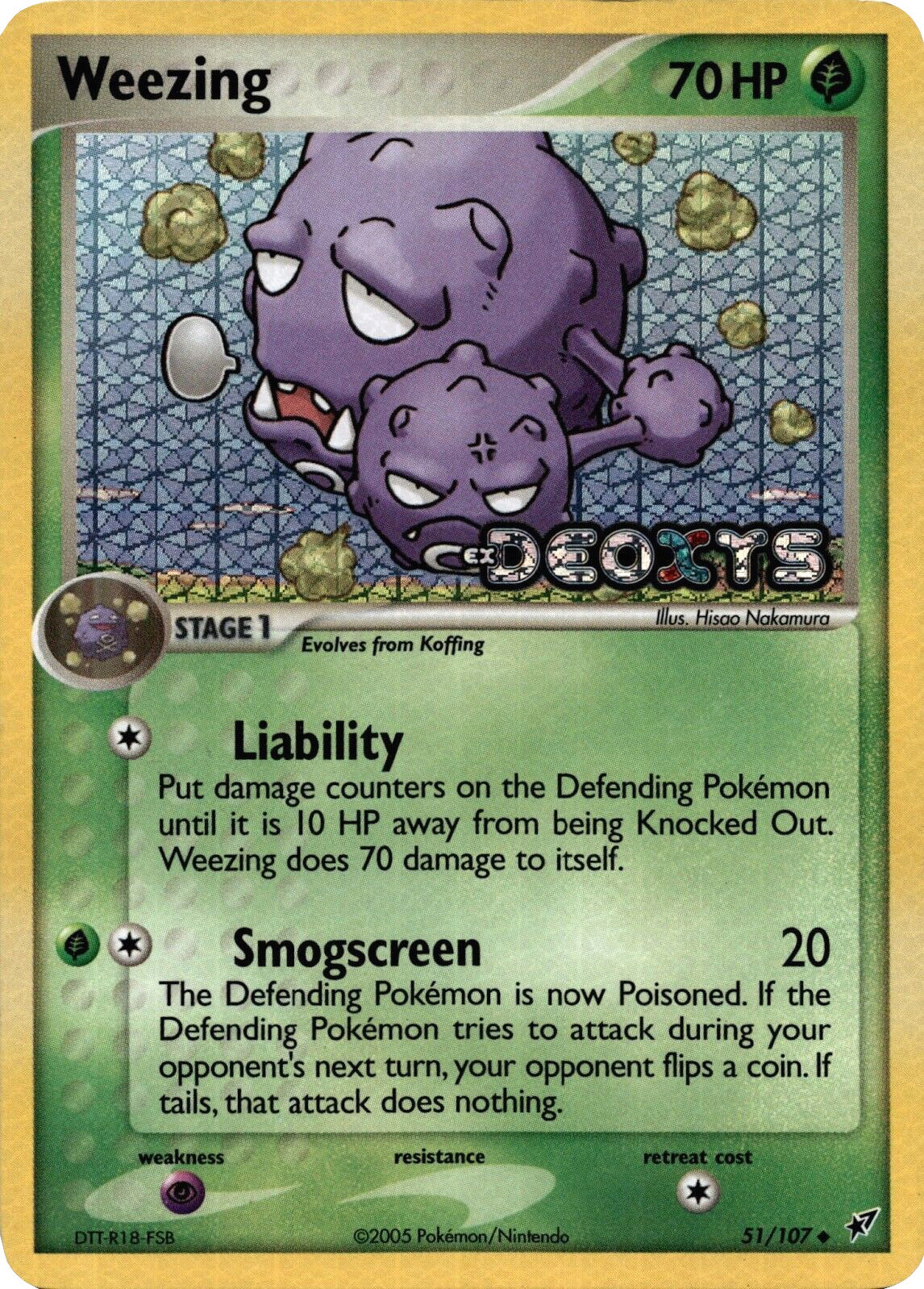 Weezing (51/107) (Stamped) [EX: Deoxys] | Eastridge Sports Cards & Games