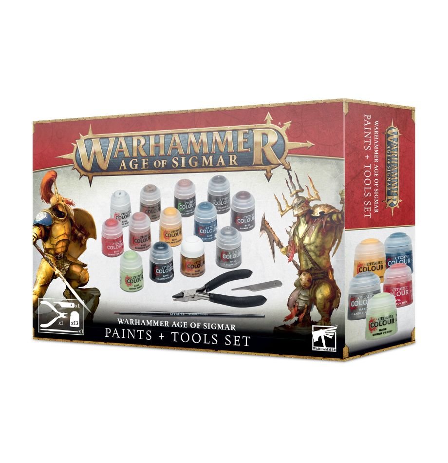 Warhammer Age of Sigmar: Paint + Tools Set | Eastridge Sports Cards & Games