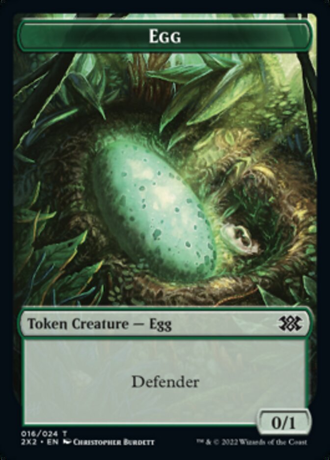 Egg // Phyrexian Golem Double-sided Token [Double Masters 2022 Tokens] | Eastridge Sports Cards & Games