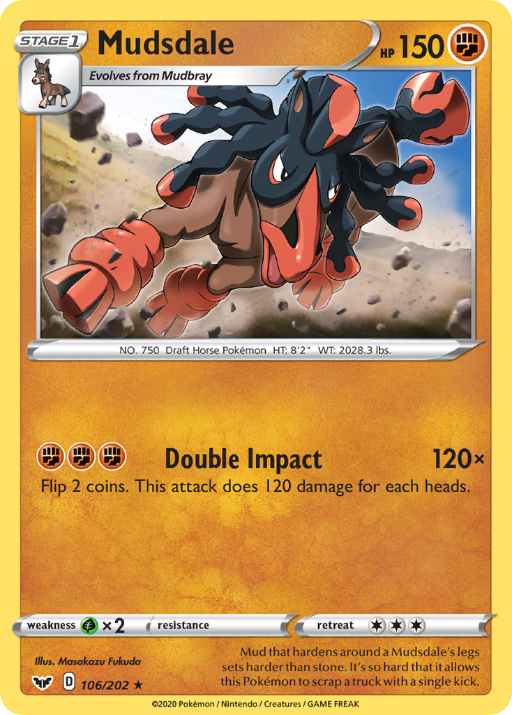 Mudsdale (106/202) [Sword & Shield: Base Set] | Eastridge Sports Cards & Games