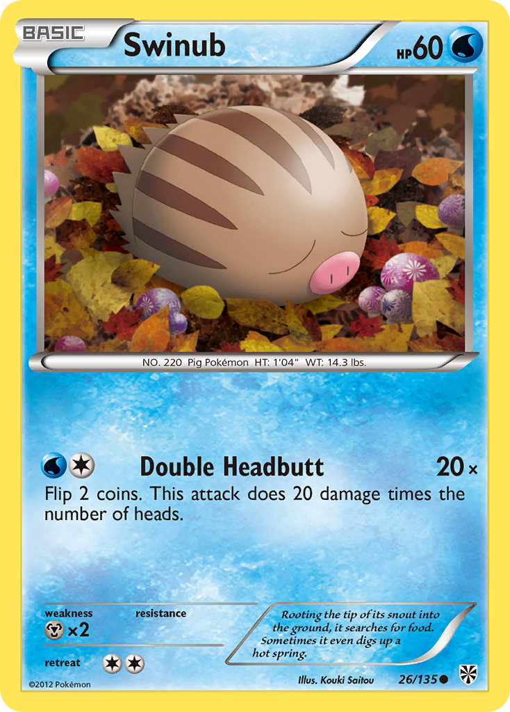 Swinub (26/135) [Black & White: Plasma Storm] | Eastridge Sports Cards & Games