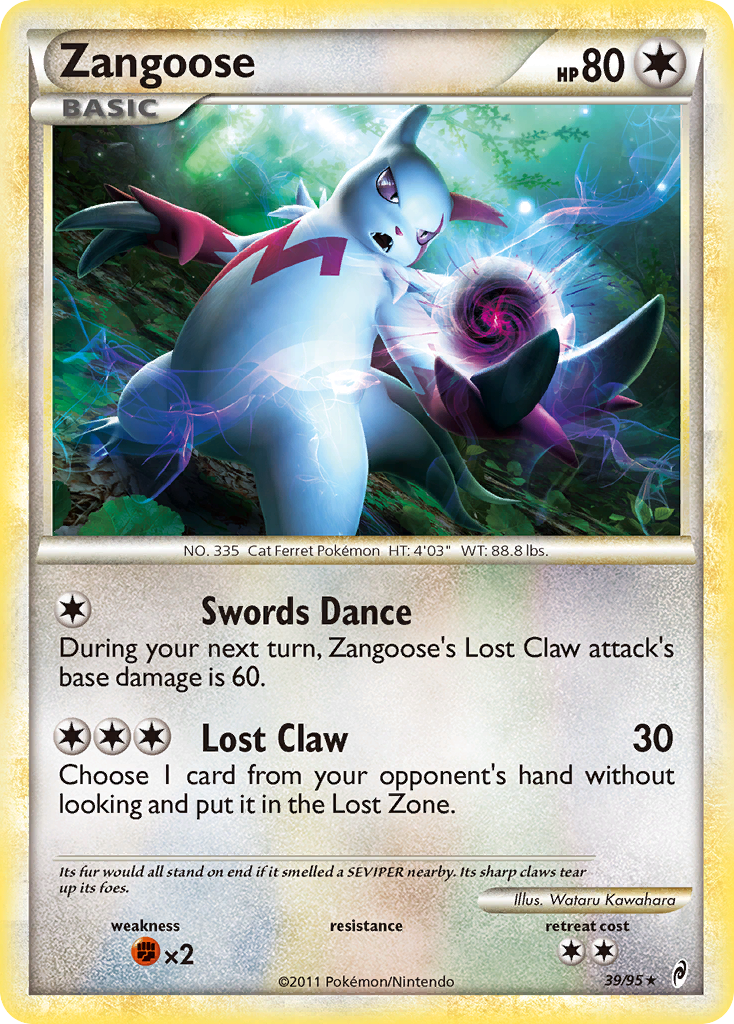 Zangoose (39/95) [HeartGold & SoulSilver: Call of Legends] | Eastridge Sports Cards & Games