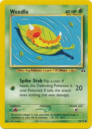 Weedle (70/75) [Neo Discovery Unlimited] | Eastridge Sports Cards & Games