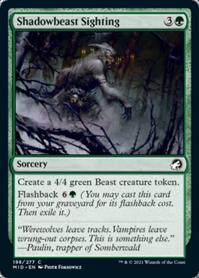 Shadowbeast Sighting [Innistrad: Midnight Hunt] | Eastridge Sports Cards & Games