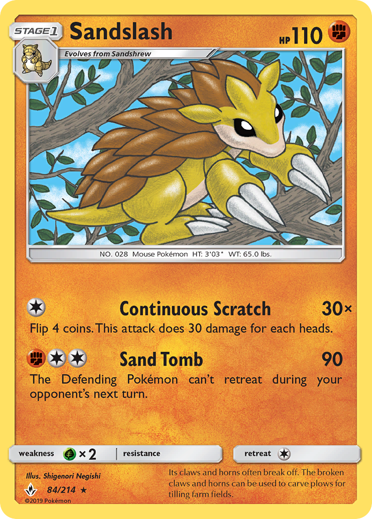 Sandslash (84/214) [Sun & Moon: Unbroken Bonds] | Eastridge Sports Cards & Games