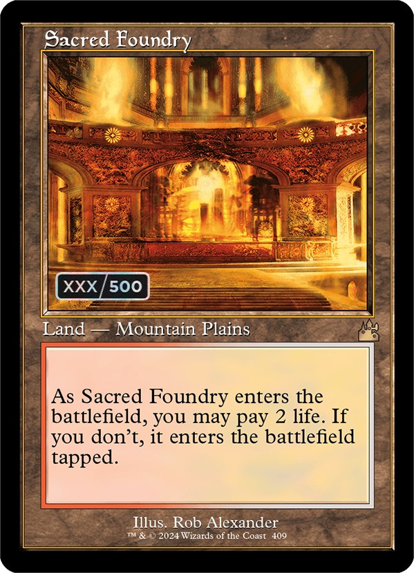 Sacred Foundry (Retro) (Serialized) [Ravnica Remastered] | Eastridge Sports Cards & Games