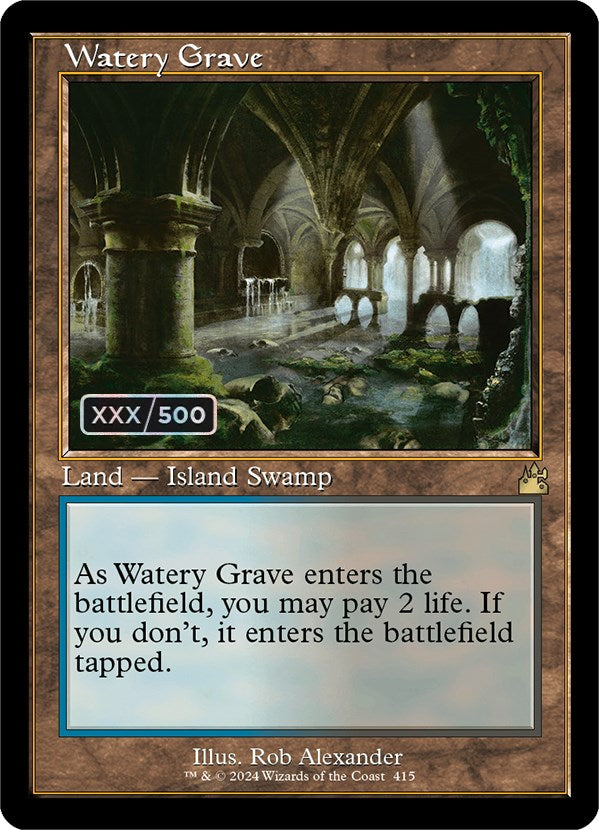 Watery Grave (Retro) (Serialized) [Ravnica Remastered] | Eastridge Sports Cards & Games