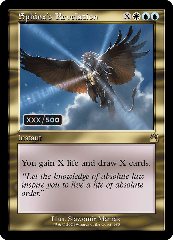 Sphinx's Revelation (Retro) (Serialized) [Ravnica Remastered] | Eastridge Sports Cards & Games