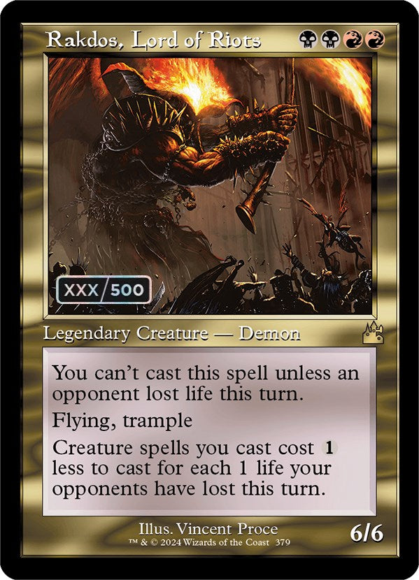 Rakdos, Lord of Riots (Retro) (Serialized) [Ravnica Remastered] | Eastridge Sports Cards & Games