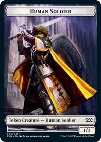 Human Soldier // Wurm (029) Double-sided Token [Double Masters Tokens] | Eastridge Sports Cards & Games