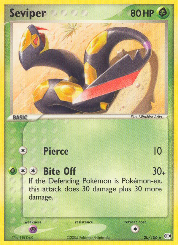 Seviper (20/106) [EX: Emerald] | Eastridge Sports Cards & Games