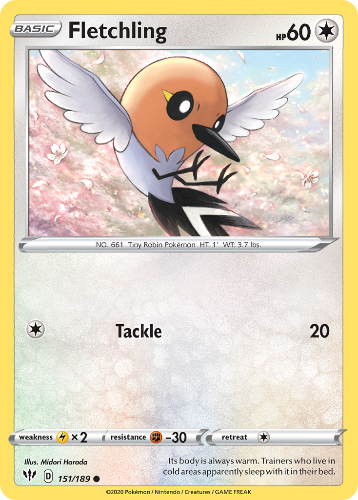 Fletchling (151/189) [Sword & Shield: Darkness Ablaze] | Eastridge Sports Cards & Games