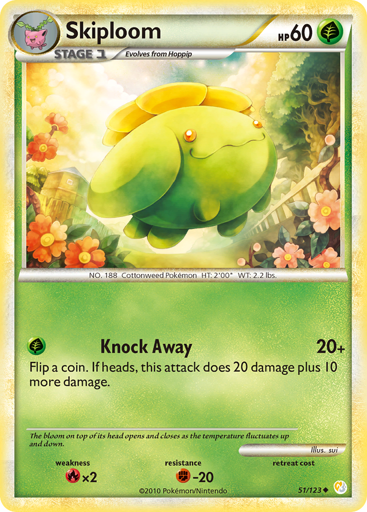 Skiploom (51/123) [HeartGold & SoulSilver: Base Set] | Eastridge Sports Cards & Games