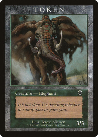 Elephant Token (Invasion) [Magic Player Rewards 2001] | Eastridge Sports Cards & Games