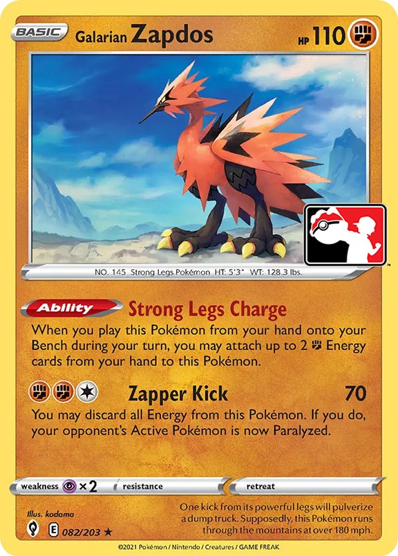 Galarian Zapdos (082/203) [Prize Pack Series One] | Eastridge Sports Cards & Games