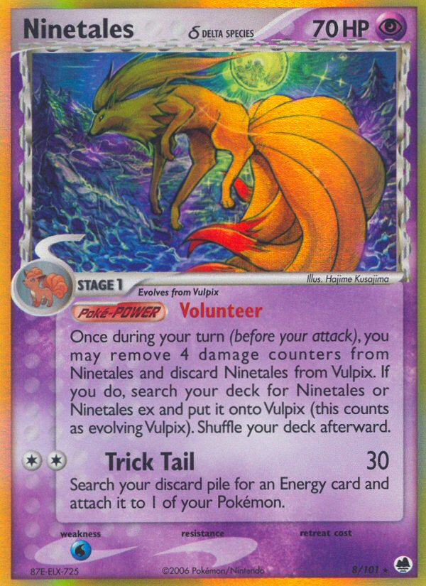 Ninetales (8/101) (Delta Species) [EX: Dragon Frontiers] | Eastridge Sports Cards & Games