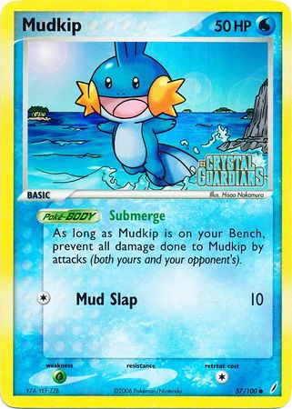 Mudkip (57/100) (Stamped) [EX: Crystal Guardians] | Eastridge Sports Cards & Games