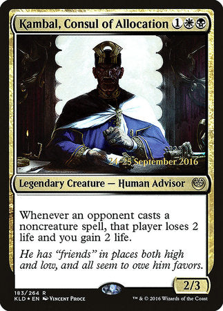 Kambal, Consul of Allocation [Kaladesh Promos] | Eastridge Sports Cards & Games