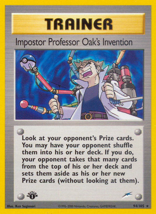 Impostor Professor Oak's Invention (94/105) [Neo Destiny 1st Edition] | Eastridge Sports Cards & Games