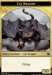 Cat Dragon (009) // Dragon (006) Double-sided Token [Commander 2017 Tokens] | Eastridge Sports Cards & Games